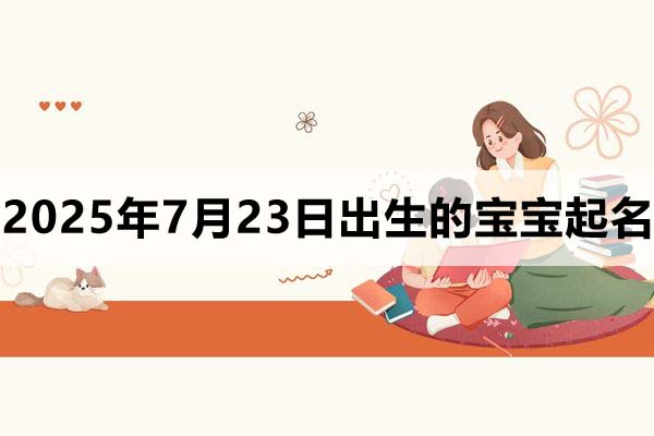 2025年7月23日出生的寶寶取什么名好，五行缺什么